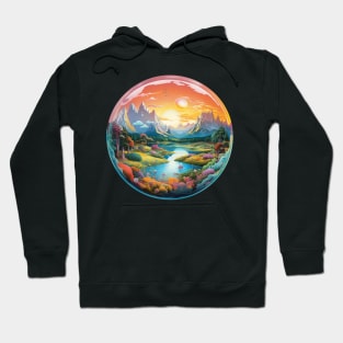 Landscape Bubble Colorful Psychedelic Art Hoodie